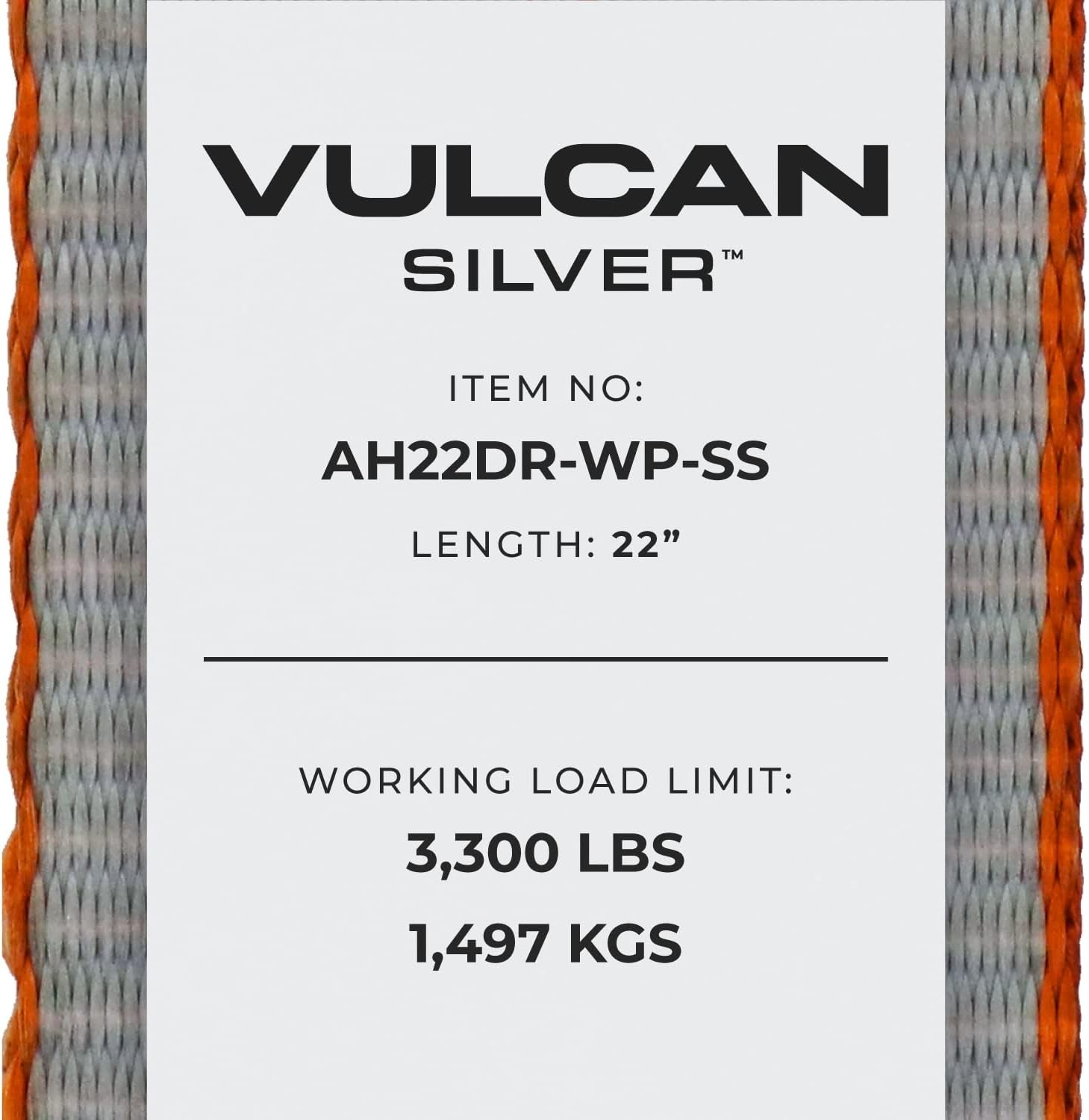 Car Tie down Axle Strap with Wear Pad - 2 Inch X 22 Inch - 4 Pack - Silver Series - 3,300 Pound Safe Working Load