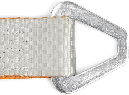 Car Tie down Axle Strap with Wear Pad - 2 Inch X 22 Inch - 4 Pack - Silver Series - 3,300 Pound Safe Working Load