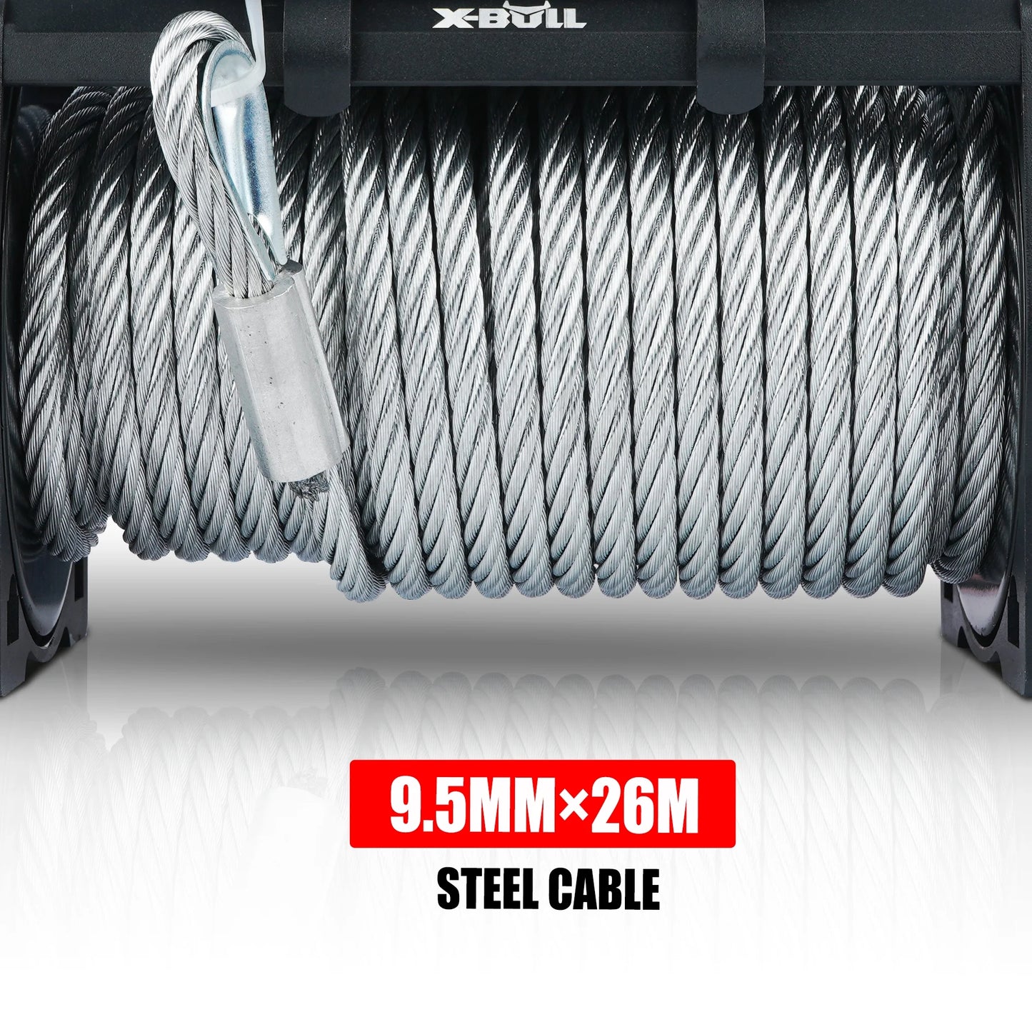 Electric Winch 12000LBS 12V Winch Steel Cable Truck Trailer Towing off Road 4X4