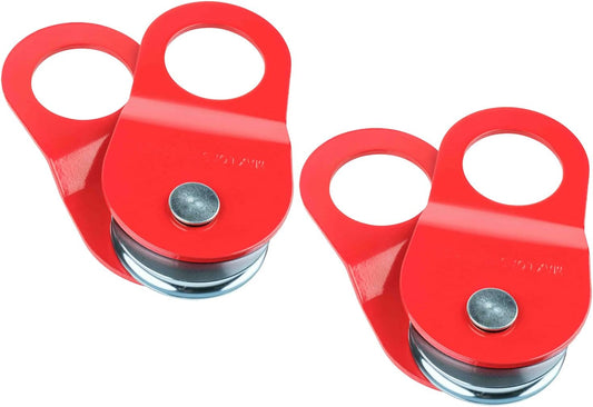 2 Pack 10 Ton Winch Snatch Block for Recovery - 22000 Lbs off Roading Snatch Block Pulley for Synthetic Rope, Towing, Hauling - Offroad Recovery Accessory for Truck ATV SUV UTV