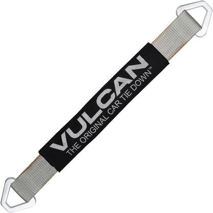 Car Tie down Axle Strap with Wear Pad - 2 Inch X 22 Inch - 4 Pack - Silver Series - 3,300 Pound Safe Working Load