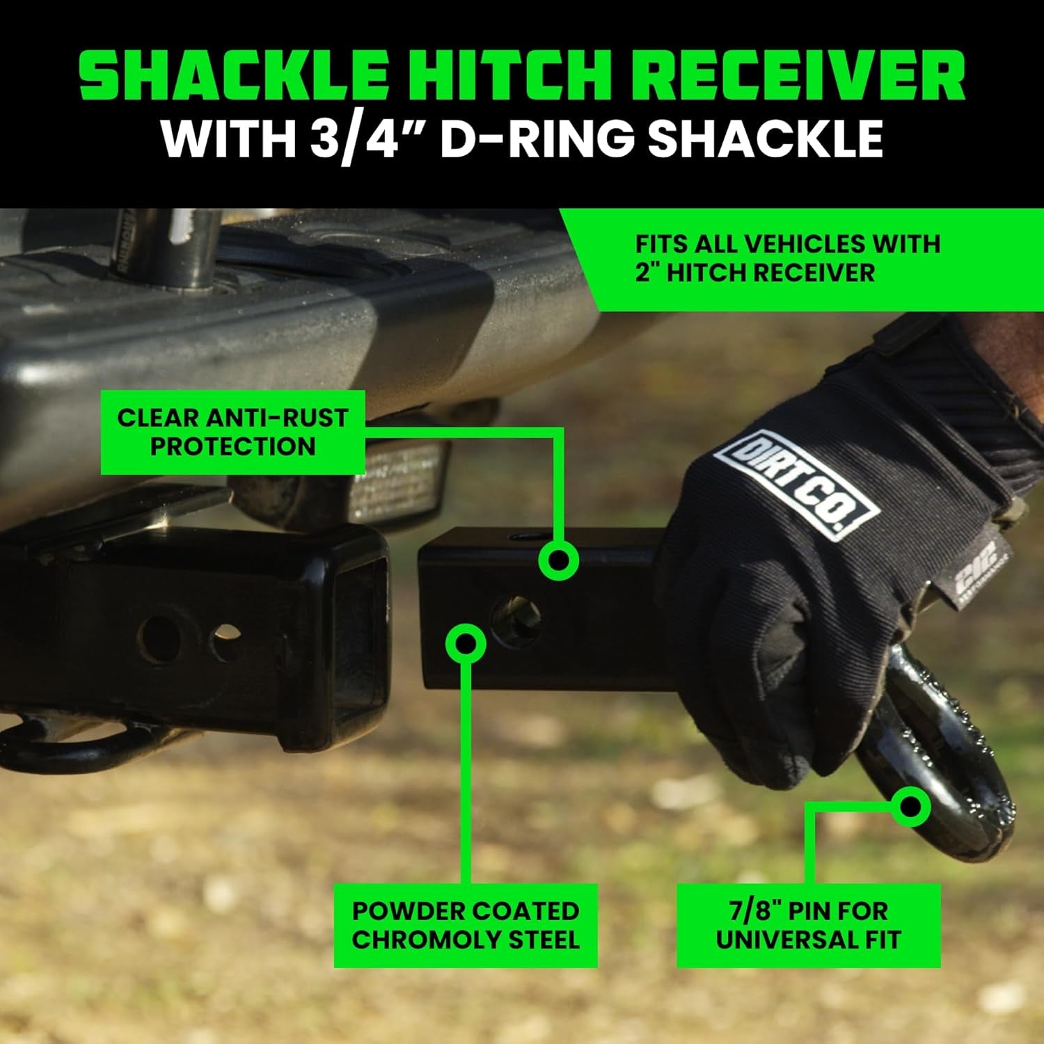 Heavy-Duty Recovery Gear Combos Off-Road Truck Vehicle Recovery, Best Offroad Towing Accessories (30' Strap + Shackle Hitch)